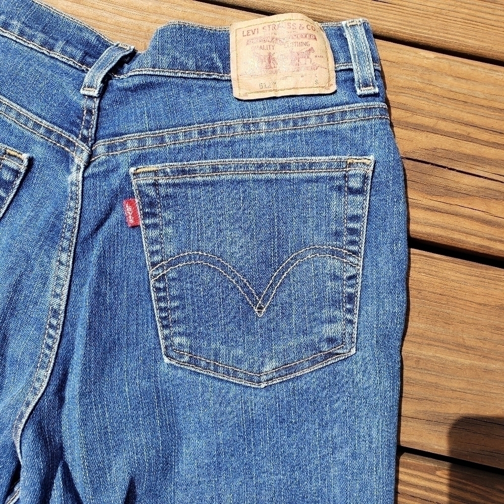 LEVI'S 512 Classic Slim Fit Stretch Tapered Leg High Waist 12S EUC - Picture 4 of 11